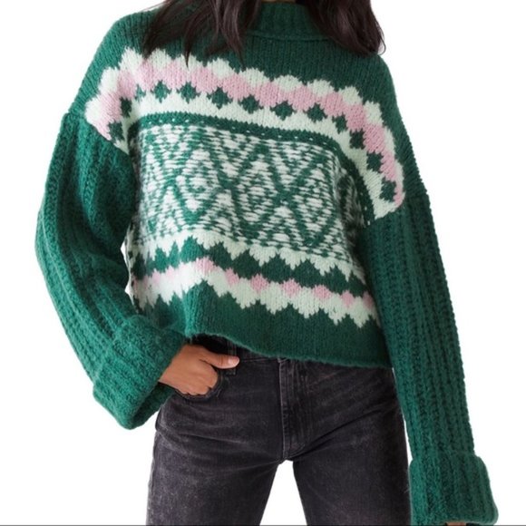 Free People Sweaters - NWTFree people Alpine Pullover Spearmint Pine XS